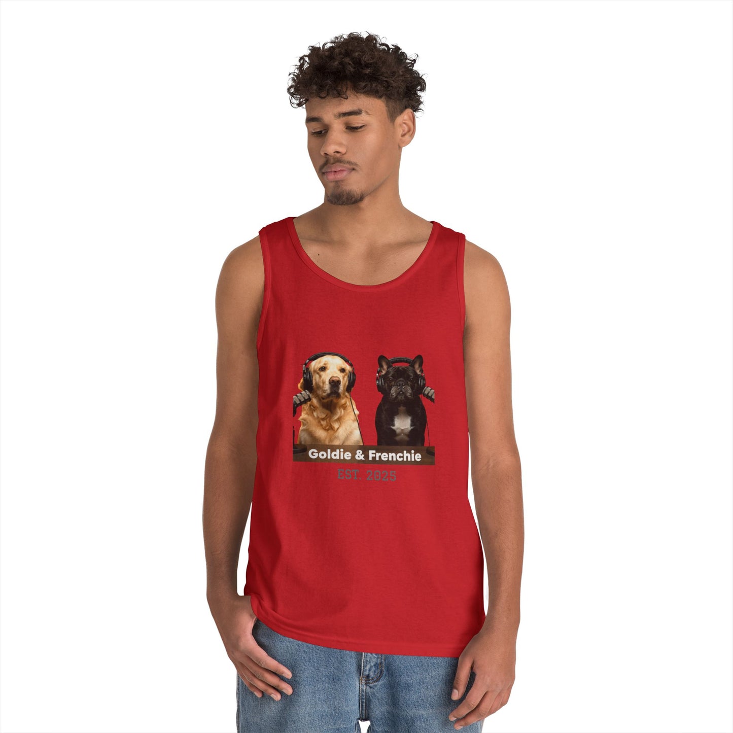 Goldie & Frenchie Front and Back Tank Top - Unisex