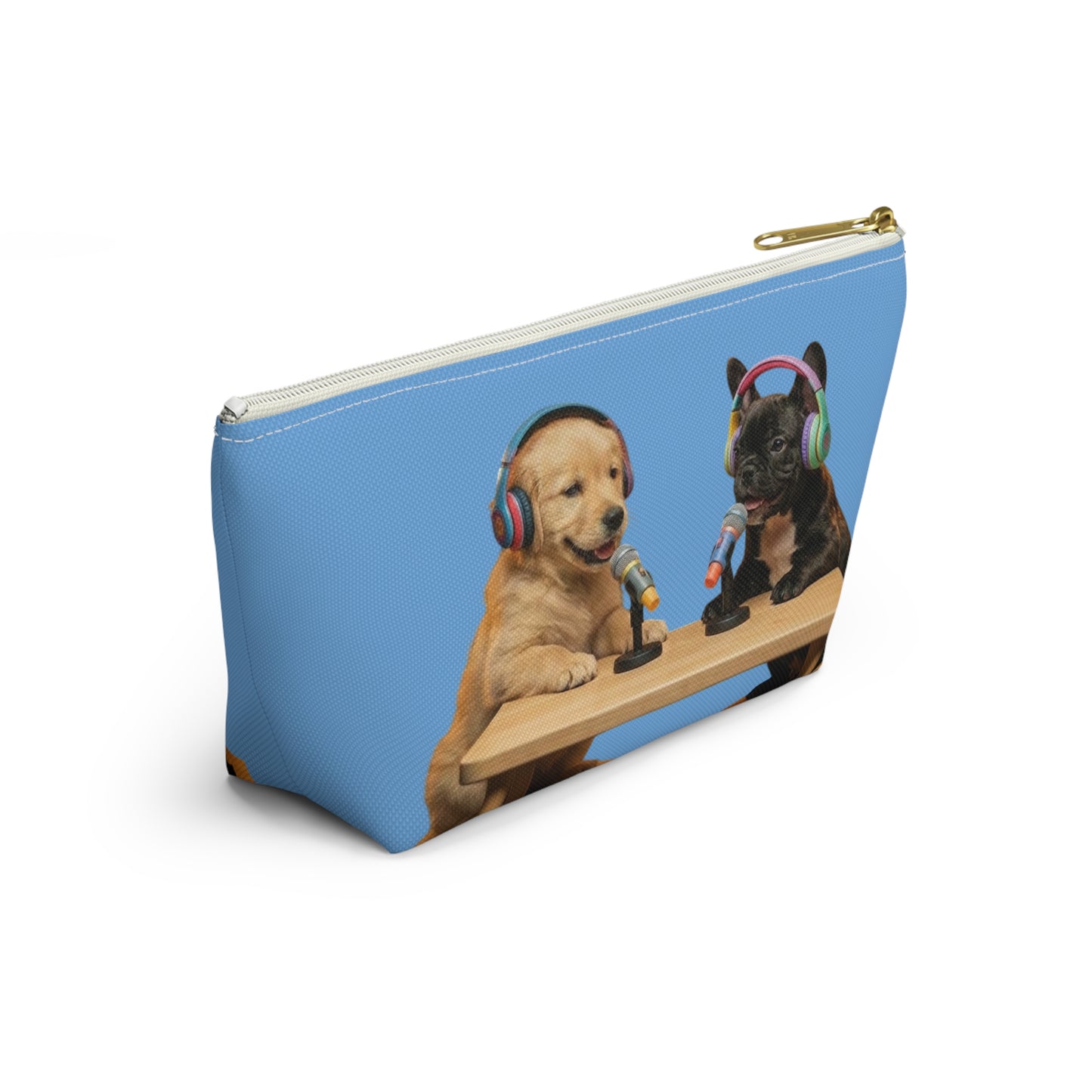 Goldie & Frenchie Playful Puppies and Serious Adults Accessory Pouch