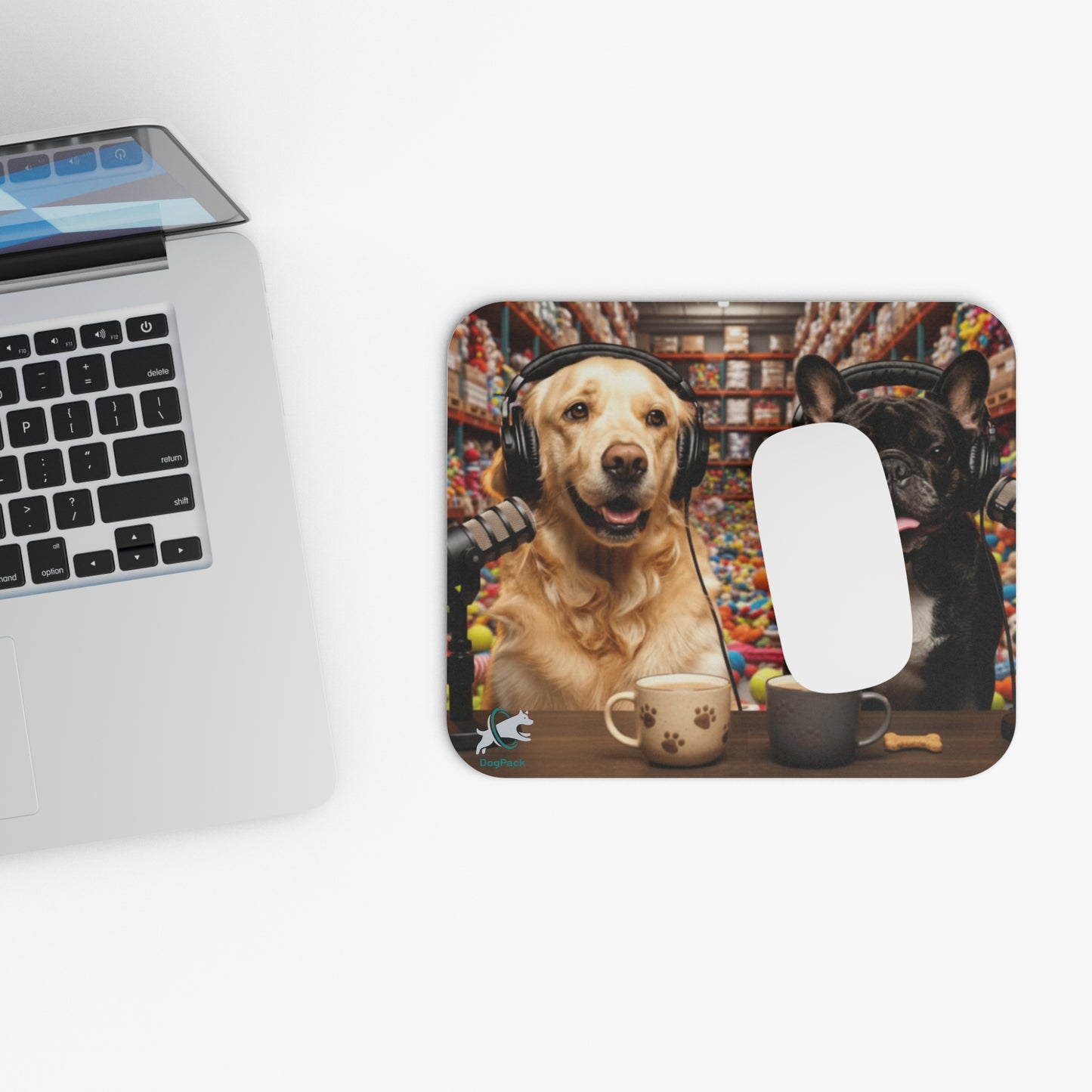 Goldie & Frenchie in the Warehouse Mouse Pad