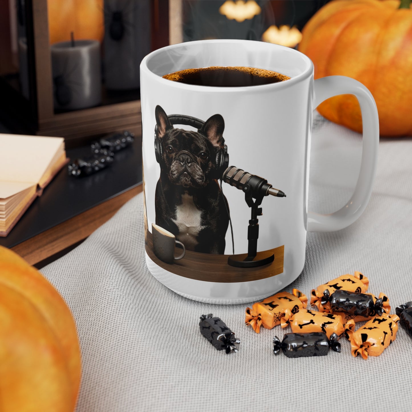 Goldie & Frenchie Dog Podcast Coffee Mug — 11oz & 15oz Quality Ceramic - Ships from United Kingdom