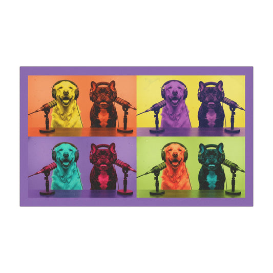 Goldie & Frenchie Warhol Style Car Magnet - Pop Art Dogs in the Studio