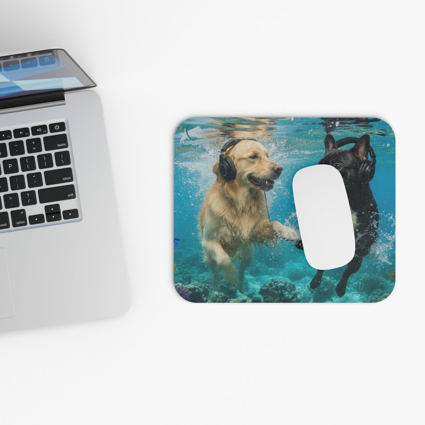 Goldie & Frenchie 'Let's go Deep' Mouse Pad