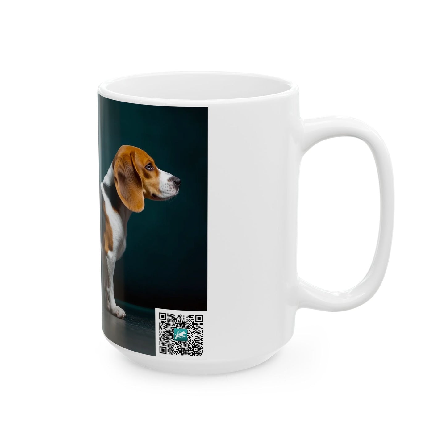 Beagle Dog Ceramic Mug — Cute Pet Portrait Coffee Cup (11oz & 15oz)