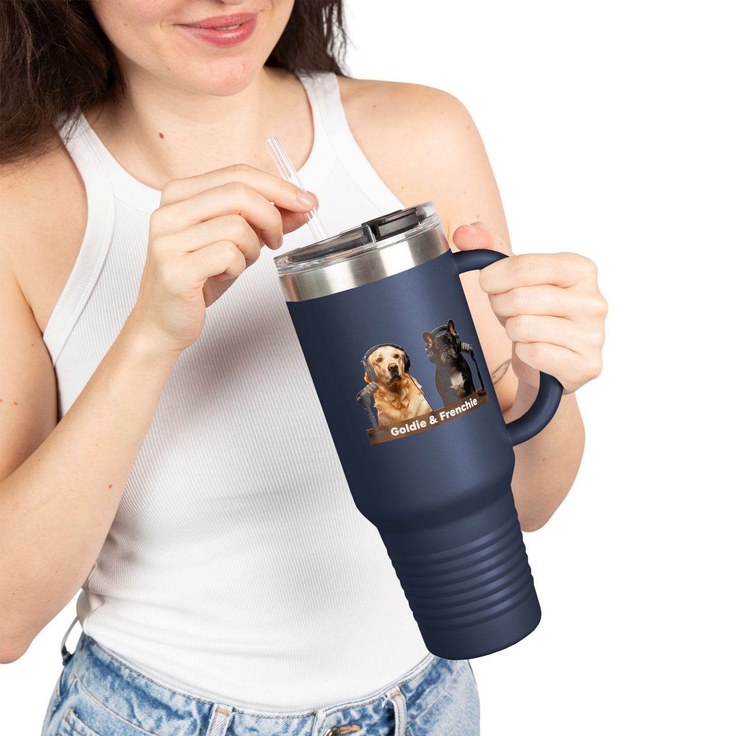 Goldie & Frenchie 40oz Insulated Travel Mug