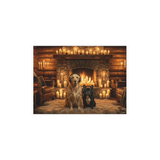 Goldie & Frenchie “Let’s Get Warm and Cozy” Postcard Bundles (Envelopes Included)