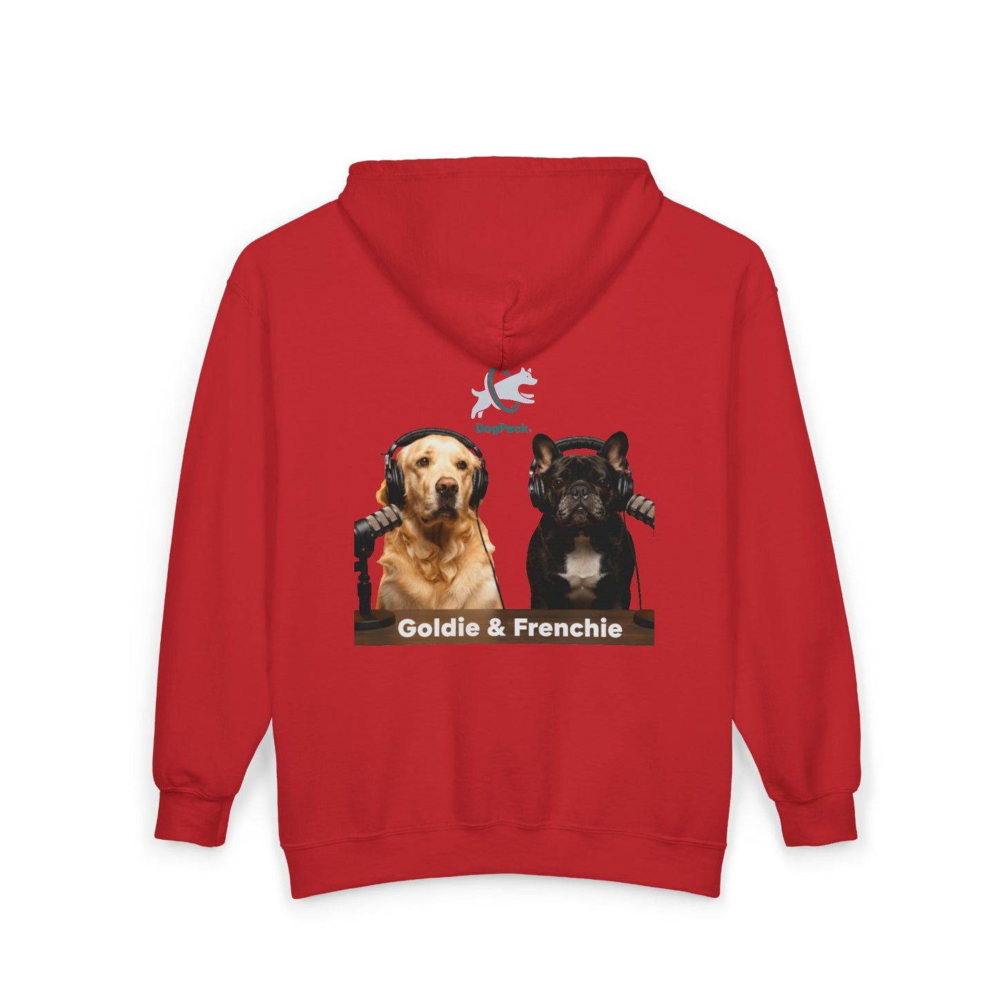 Goldie & Frenchie Podcast Full-Zip Hoodie - Front and Back - Ships from Australia + New Zealand