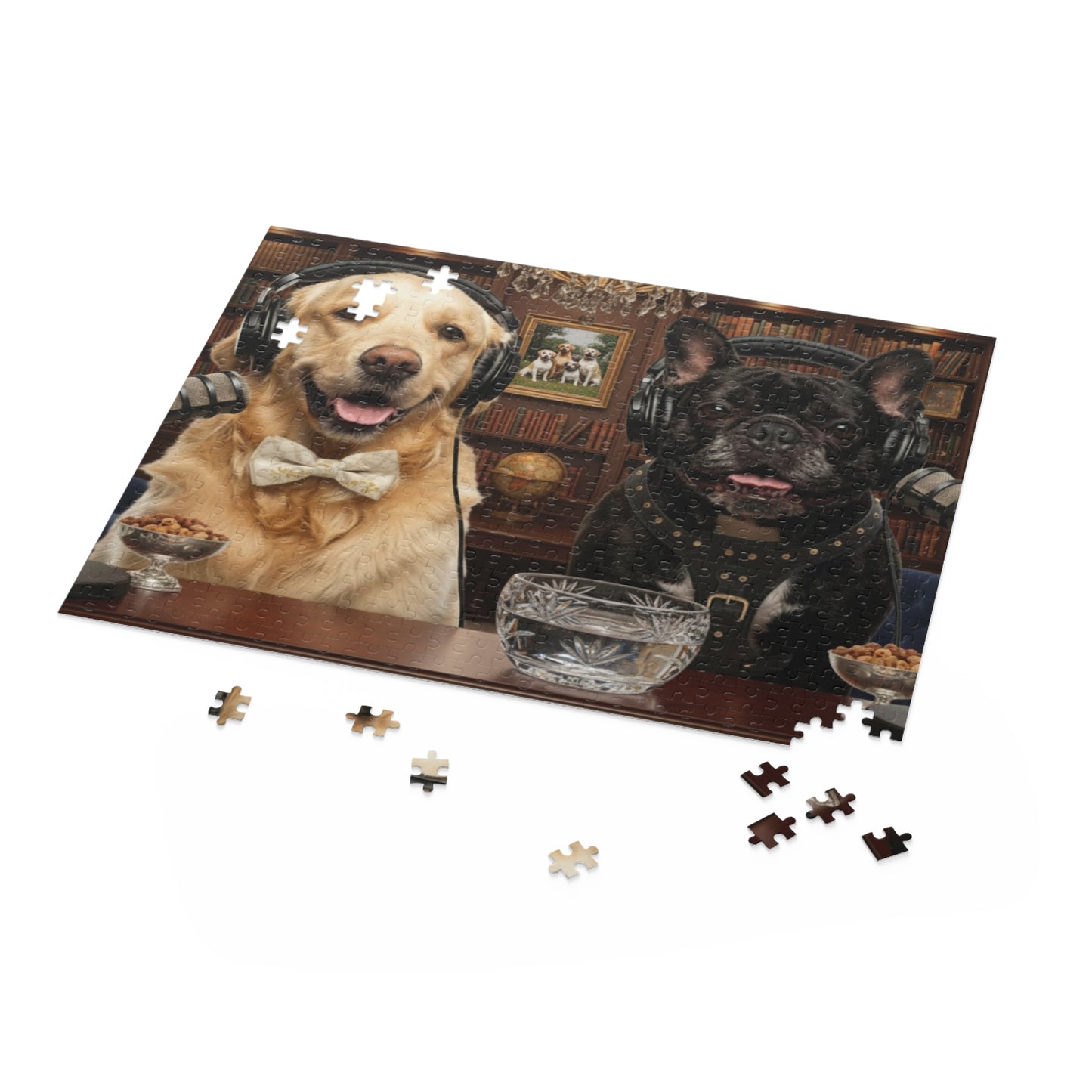 Goldie & Frenchie 'Sophistiacted and Wealthy' Puzzle - 120/252/500 - Piece Jigsaw Puzzle
