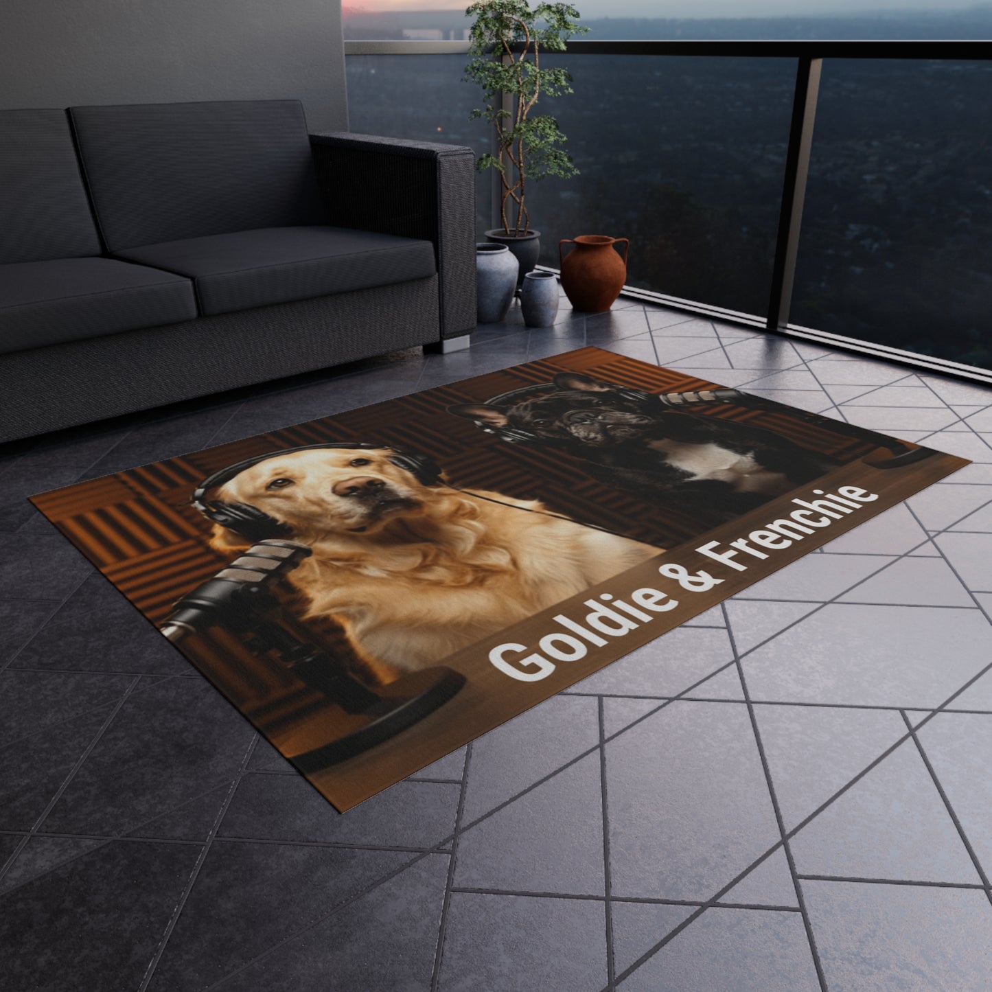 Goldie & Frenchie Classic Outdoor Rug