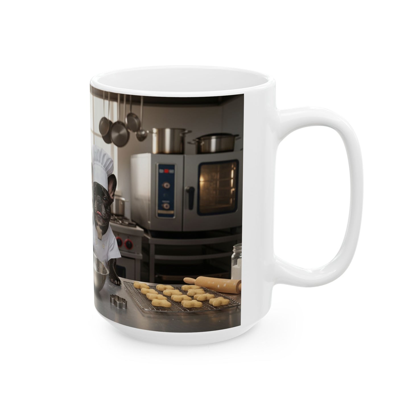 Goldie & Frenchie 'Helping in the Kitchen' - Coffee Ceramic Mug, (11oz, 15oz)