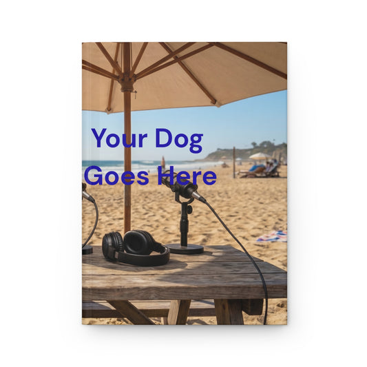 Goldie & Frenchie Custom Notebook 'On the Beach with your dog'