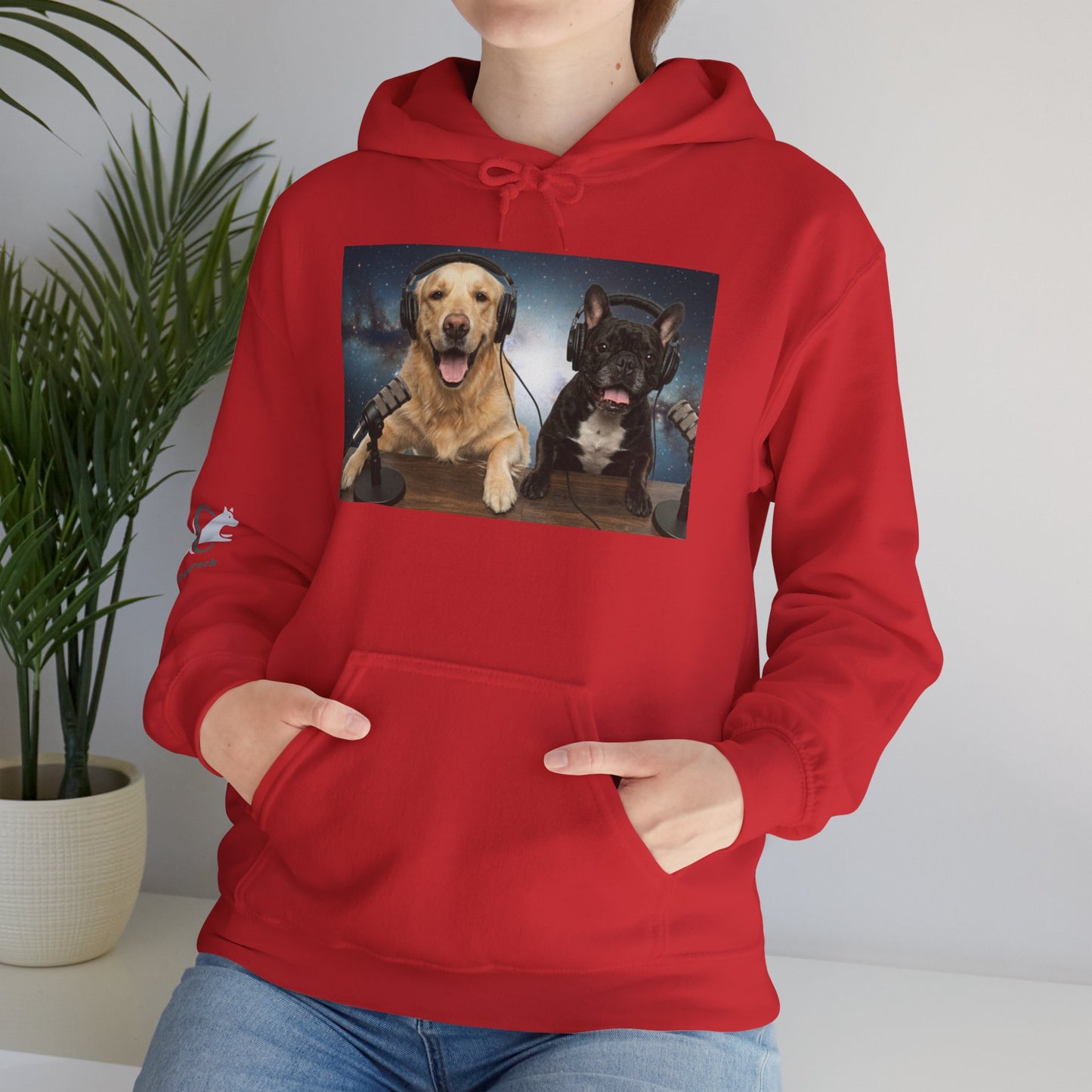 Goldie & Frenchie Cozy Hoodie Broadcasting from Space