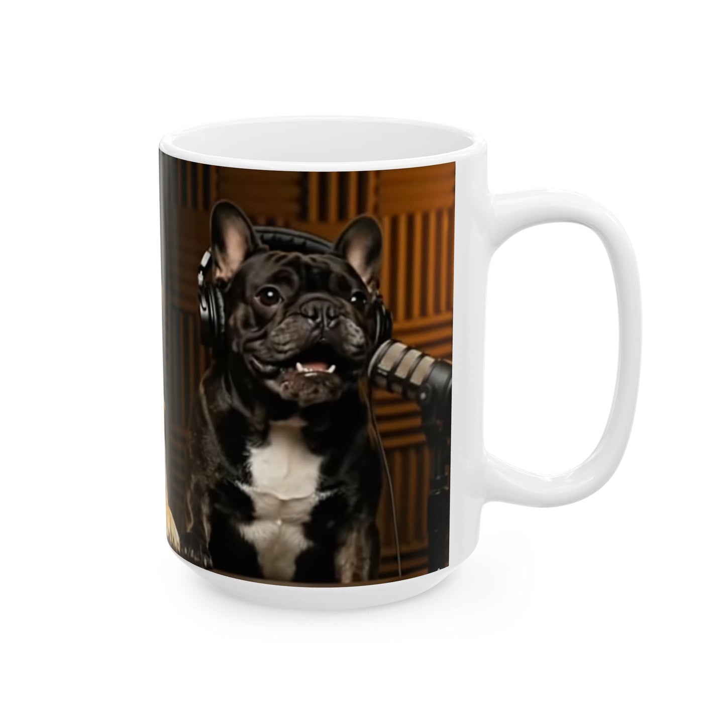 Goldie & Frenchie Laughing On-Air Podcast Mug