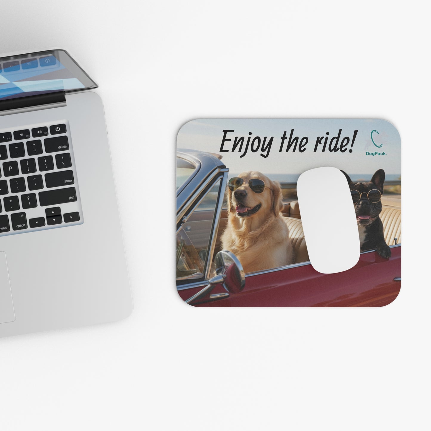 Goldie & Frenchie - Enjoy the Ride! Mouse Pad