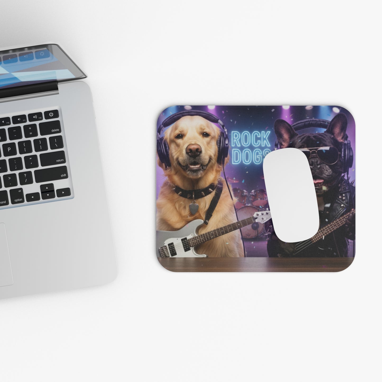 Goldie & Frenchie 'Rock Dogs' Mouse Pad
