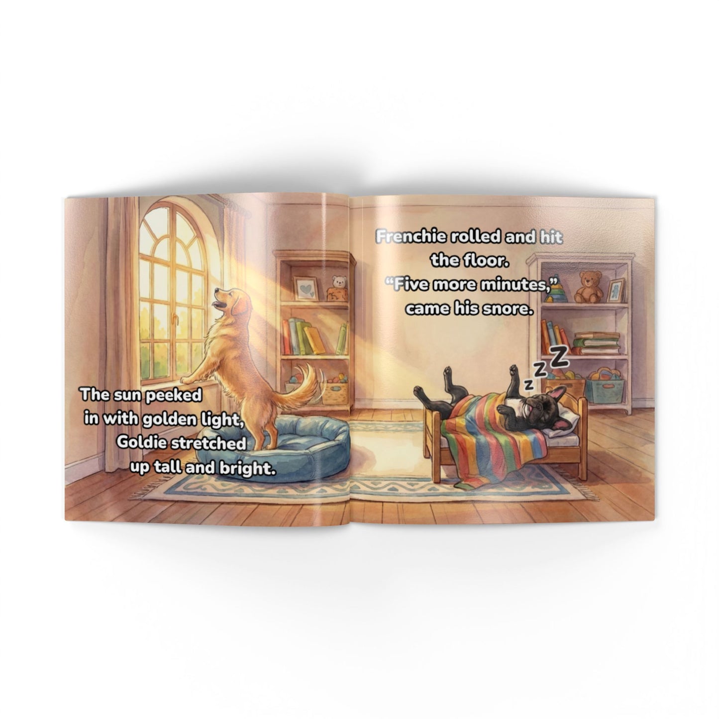 Goldie & Frenchie Toddler Softcover Book — "Big Paws, Little Paws"