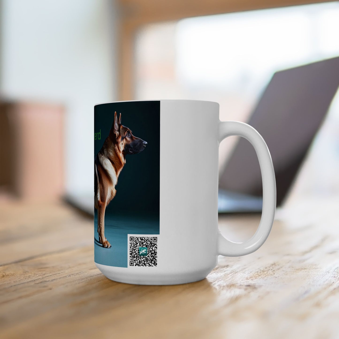 German Shepherd Ceramic Mug — Alsatian Dog Breed Coffee Cup (11oz, 15oz)