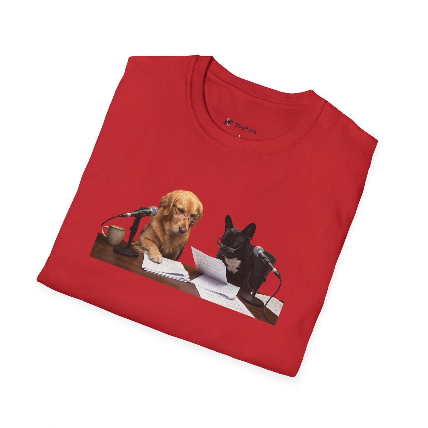 Goldie & Frenchie 'Reading over the Script' Graphic Softstyle T-Shirt - Unisex