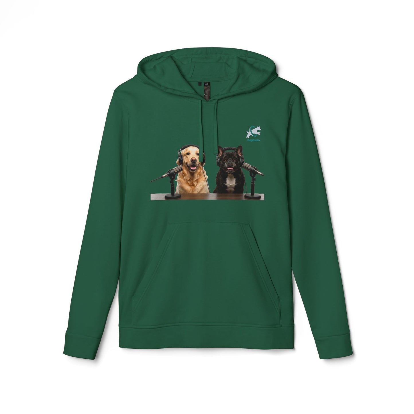 Goldie & Frenchie™ with DogPack® Logo Hoodie | Customized adidas sweatshirt