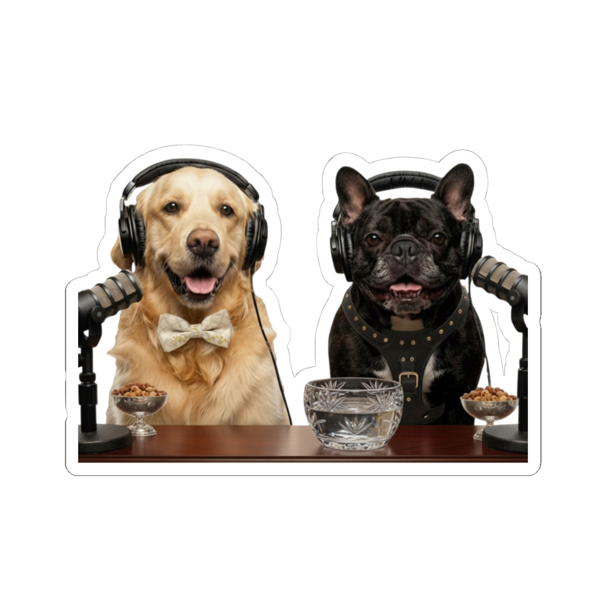 Goldie & Frenchie Sophisticated & Wealthy Kiss-Cut Sticker