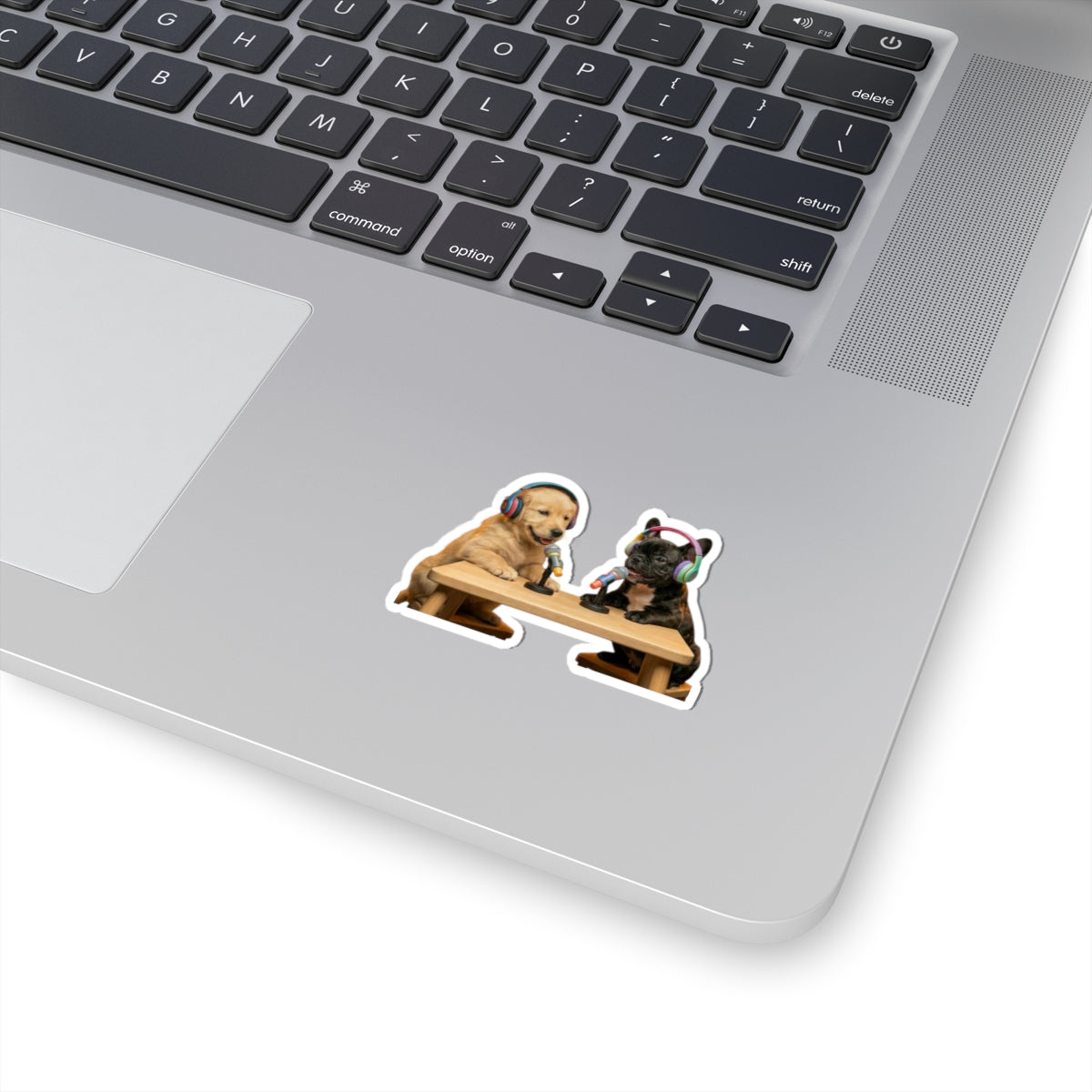 Goldie & Frenchie Podcast Puppies Kiss-Cut Sticker