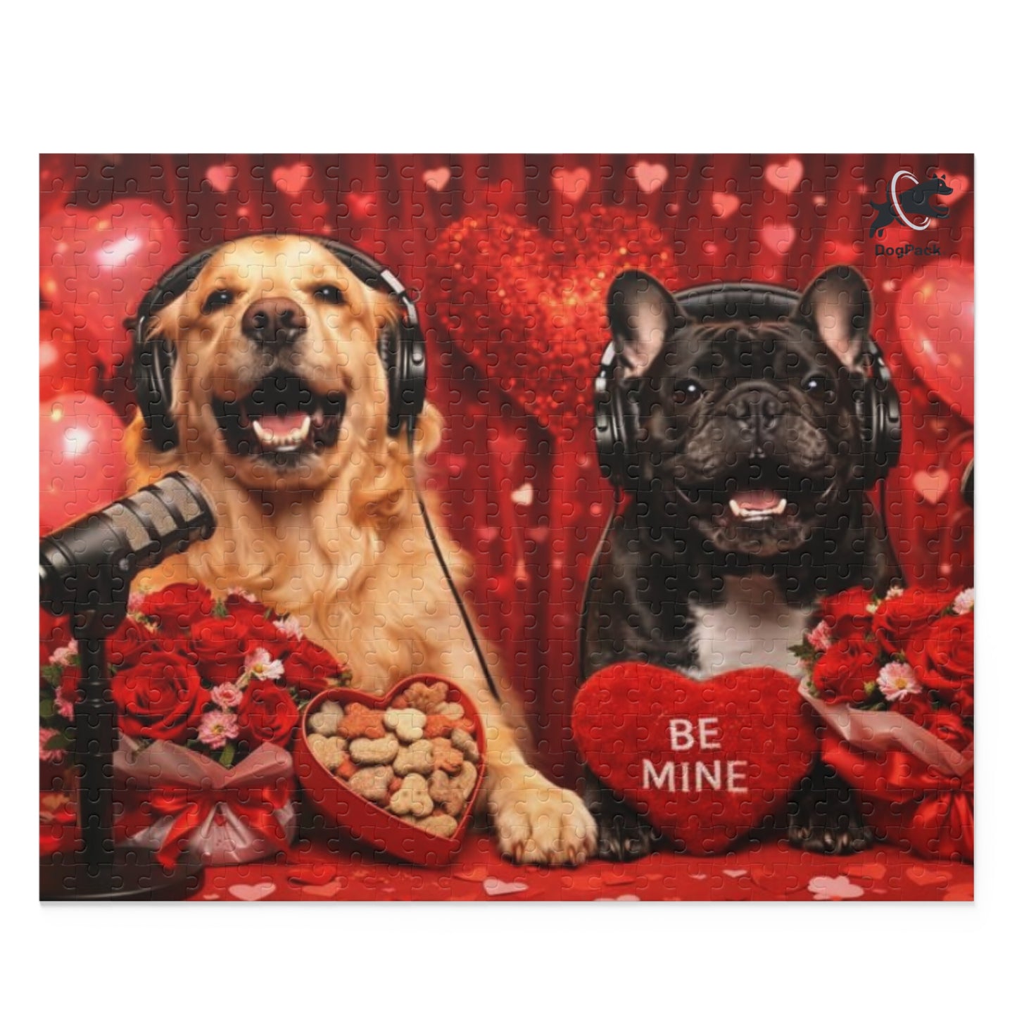 Goldie & Frenchie 'Be my Valentine' Puzzle — 120/252/500-Piece Jigsaw