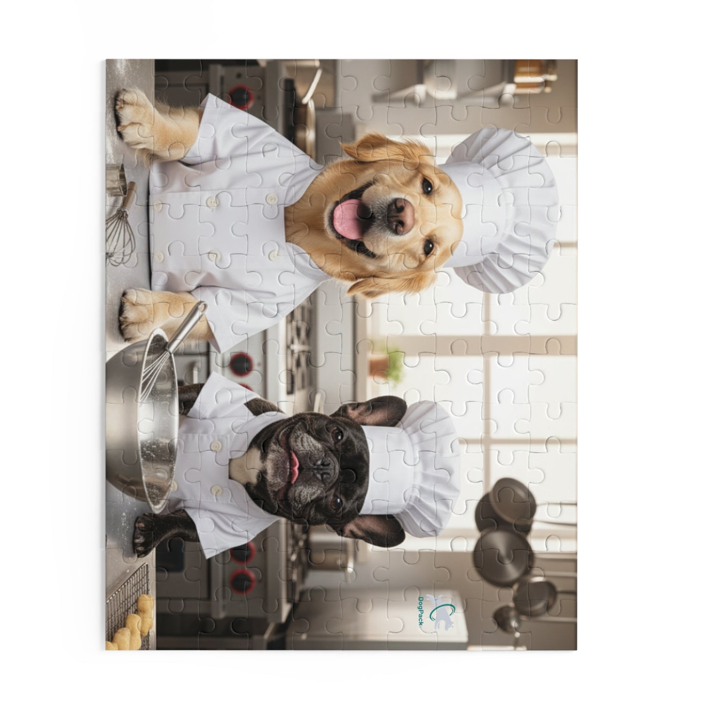 Goldie & Frenchie 'Helping in the Kitchen' Puzzle - 120/252/500 - Piece Jigsaw Puzzle