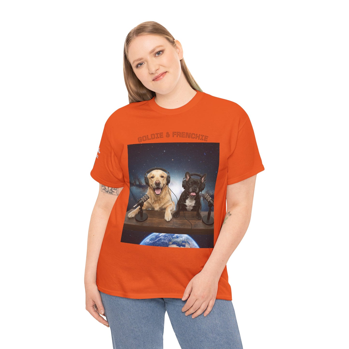 Goldie & Frenchie Broadcasting from Space T-Shirt
