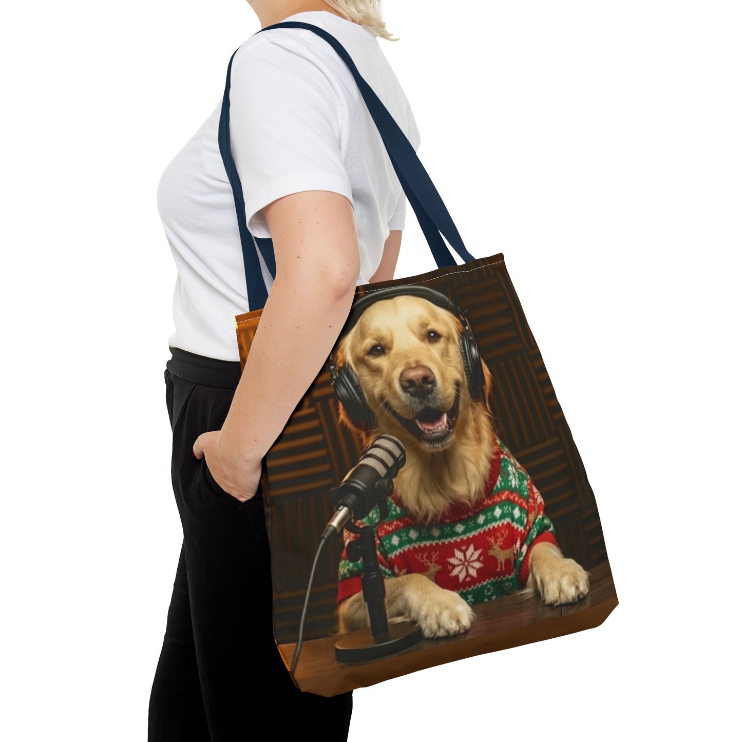 Goldie & Frenchie Smiling Christmas Tote Bag
