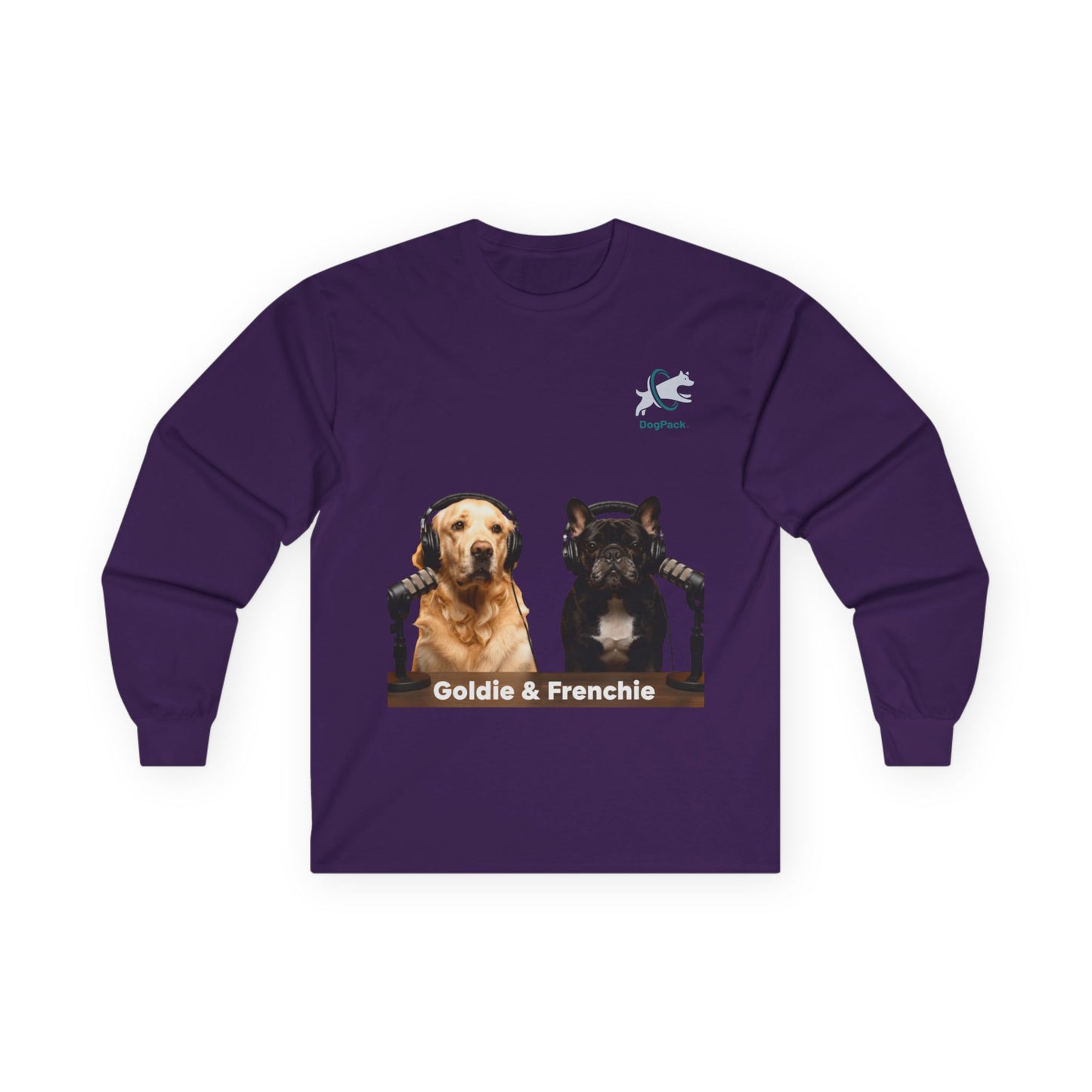 Goldie & Frenchie Long Sleeve Tee - Front and Back