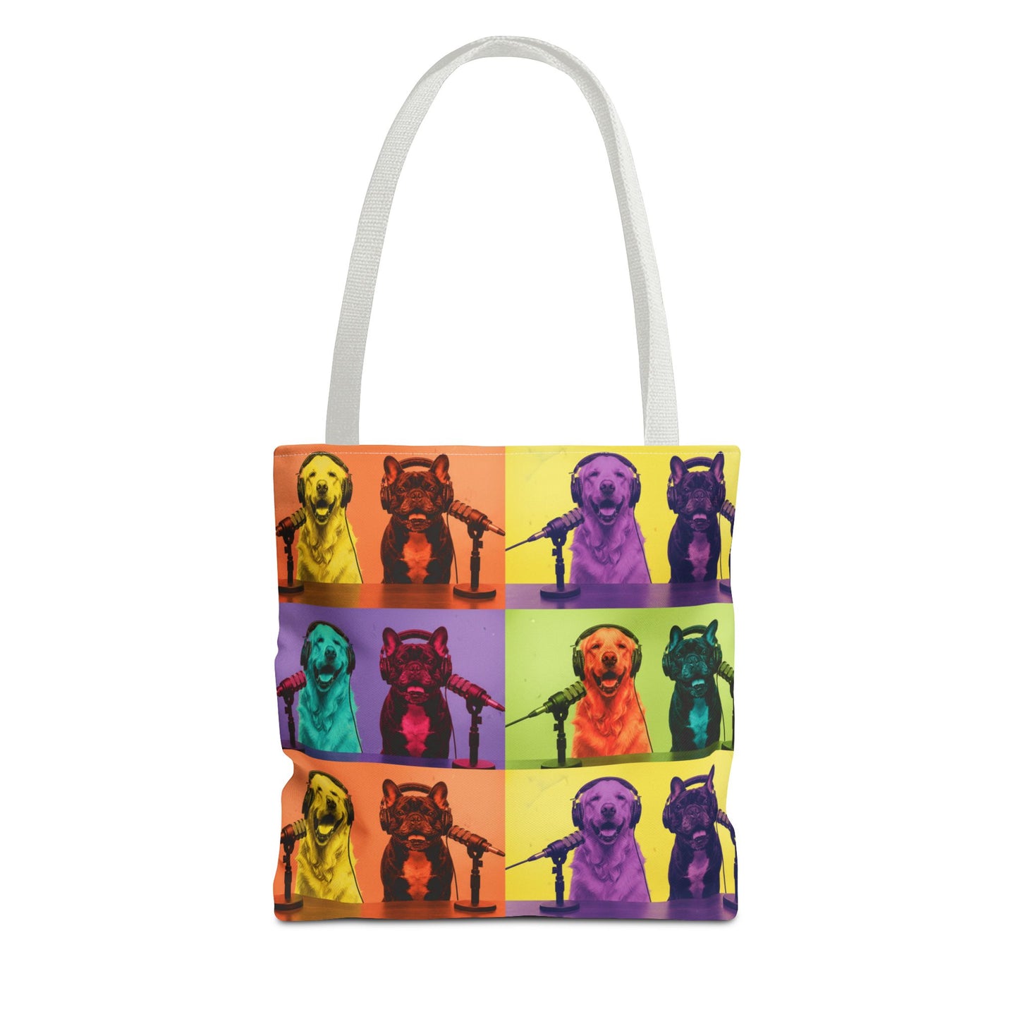 Goldie & Frenchie Pop Art Warhol Inspired Tote Bag - Choose your handle colour