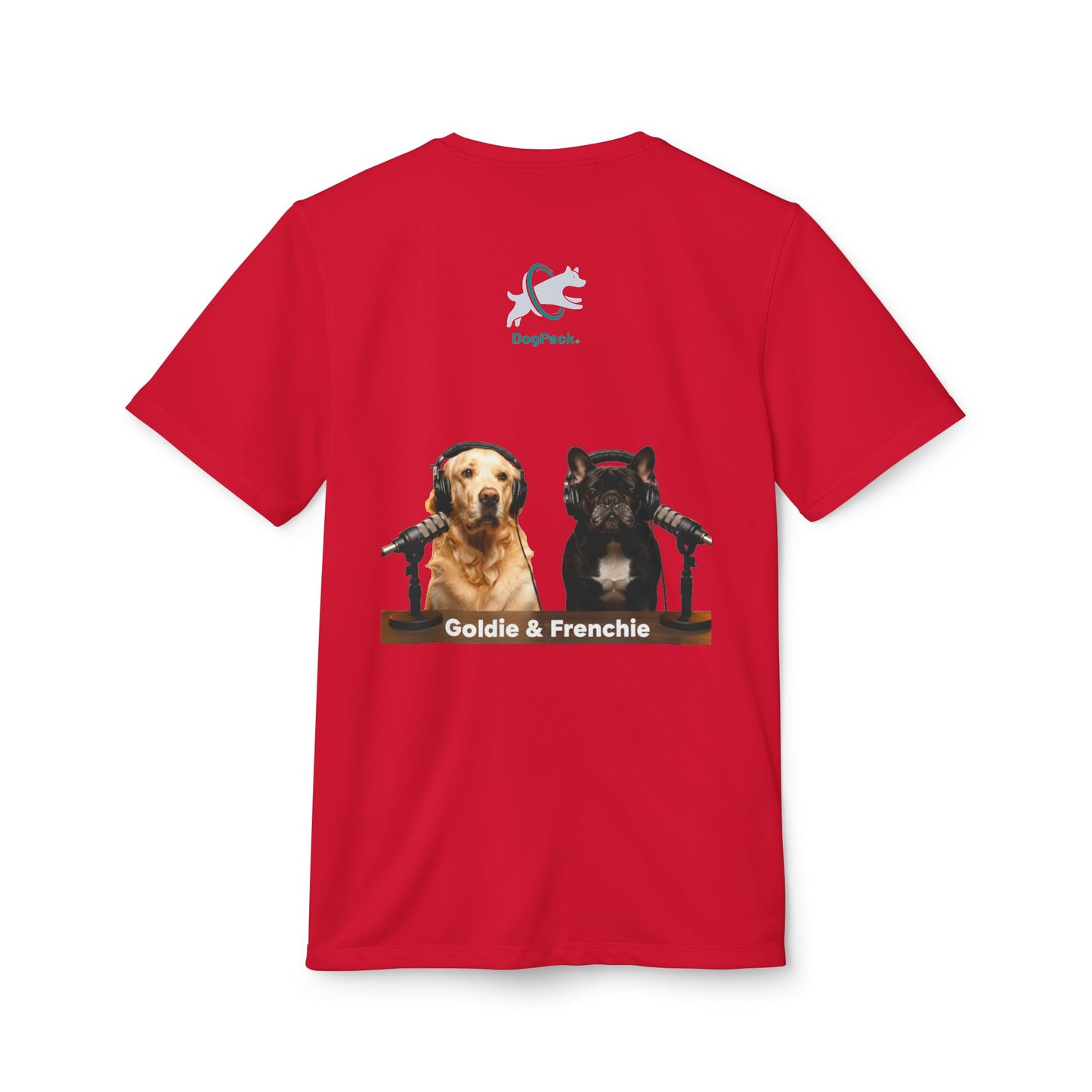 DogPack® presents Goldie & Frenchie™ Repeating Photo Print T-Shirt — adidas Performance Tee