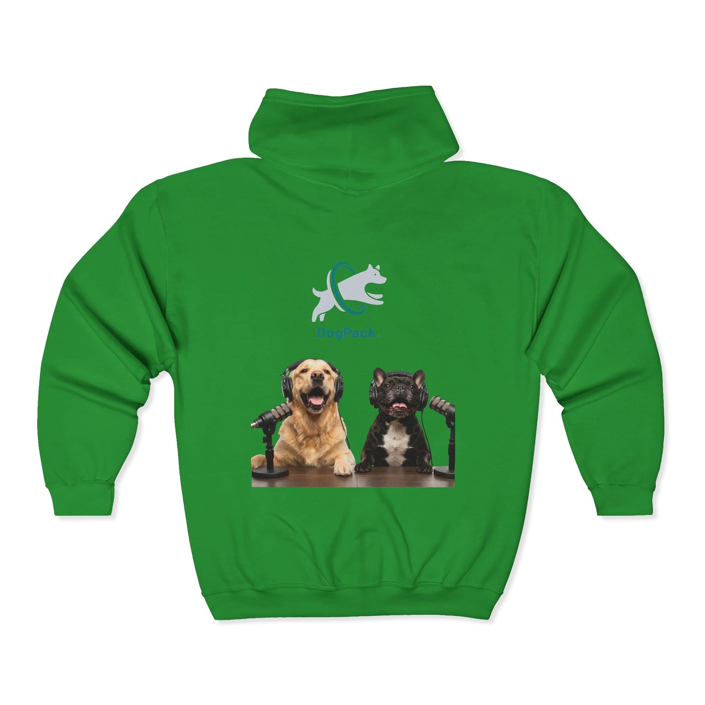 Goldie & Frenchie Podcast Full-Zip Hoodie - Front and Back - Ships from Australia + New Zealand