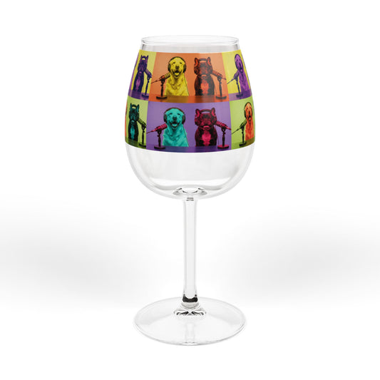 Goldie & Frenchie Warhol Inspired 12oz (350ml) Wine Glass