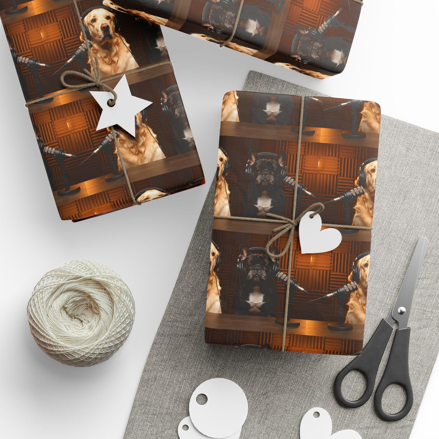 Goldie & Frenchie Classic Studio Wrapping Paper Roll — Podcast Inspired Gift Wrap