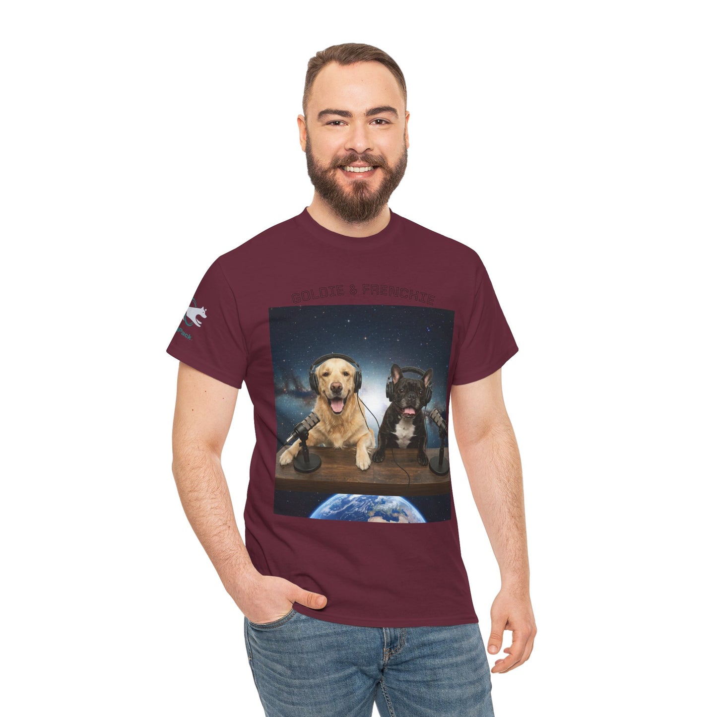Goldie & Frenchie Broadcasting from Space T-Shirt