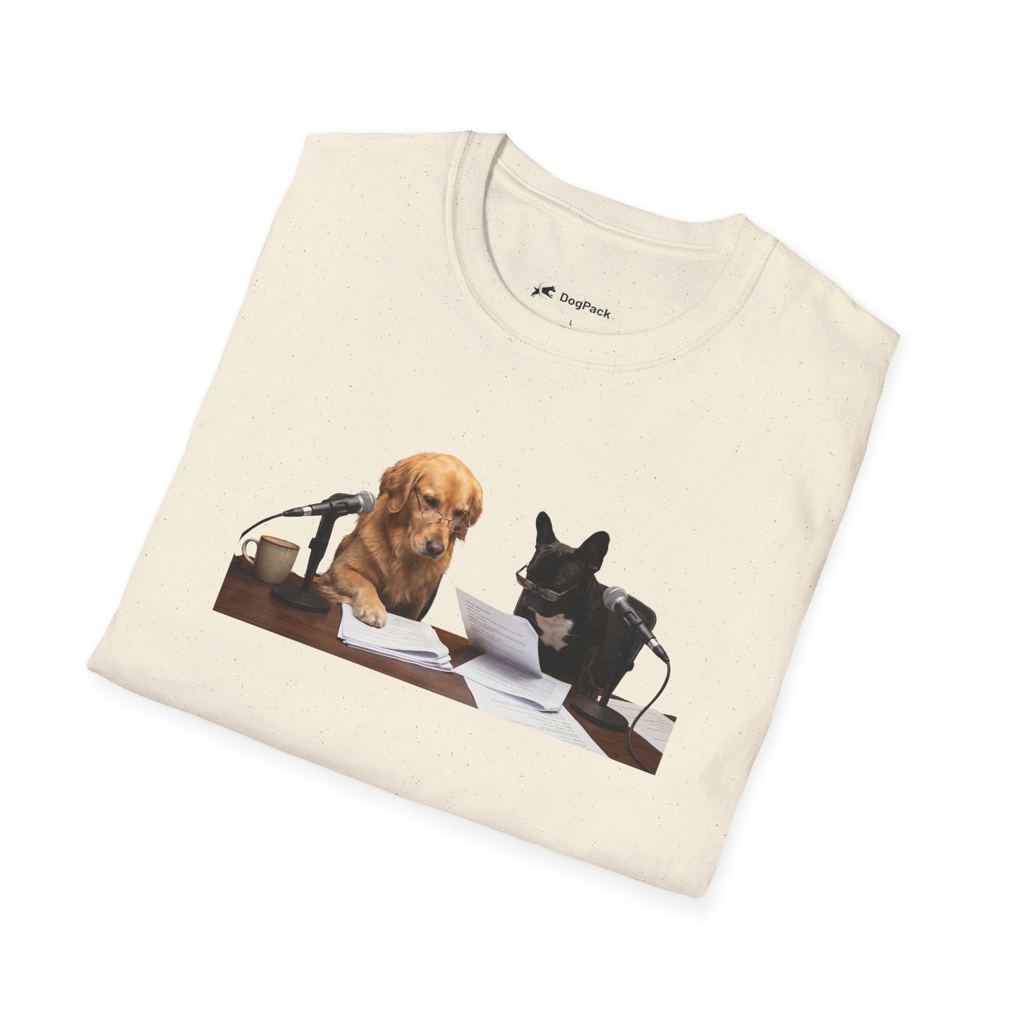 Goldie & Frenchie 'Reading over the Script' Graphic Softstyle T-Shirt - Unisex