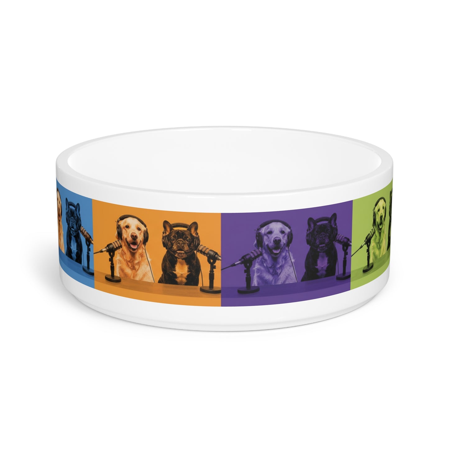 Goldie & Frenchie Pet Bowl for Food or Water - Pop Art Inspired