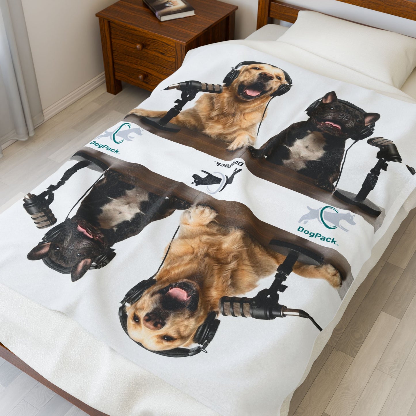 Goldie & Frenchie Velveteen MicroPlush Blanket