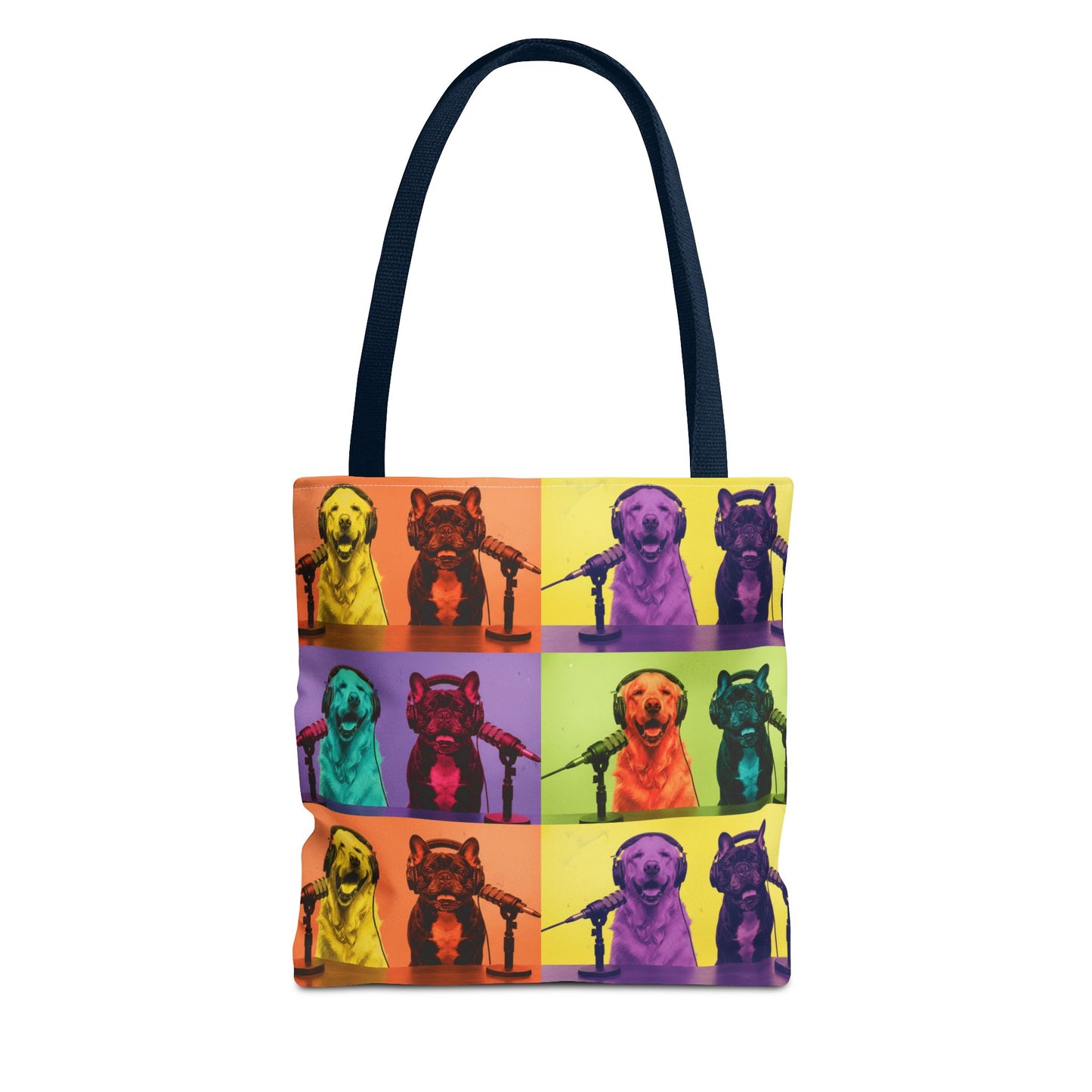 Goldie & Frenchie Pop Art Warhol Inspired Tote Bag - Choose your handle colour