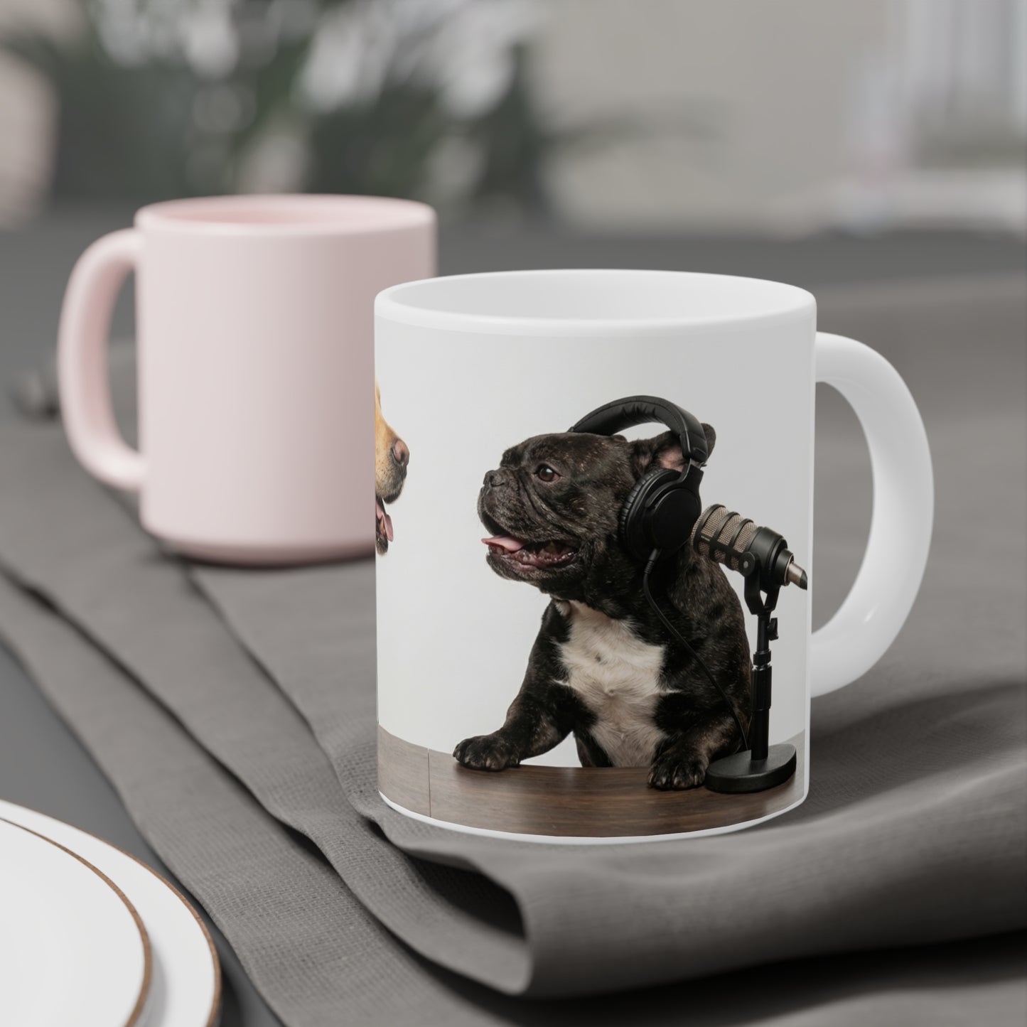 Goldie & Frenchie Chatting Ceramic Coffee Mug (11oz/15oz/20oz) - Made and Ships from Canada
