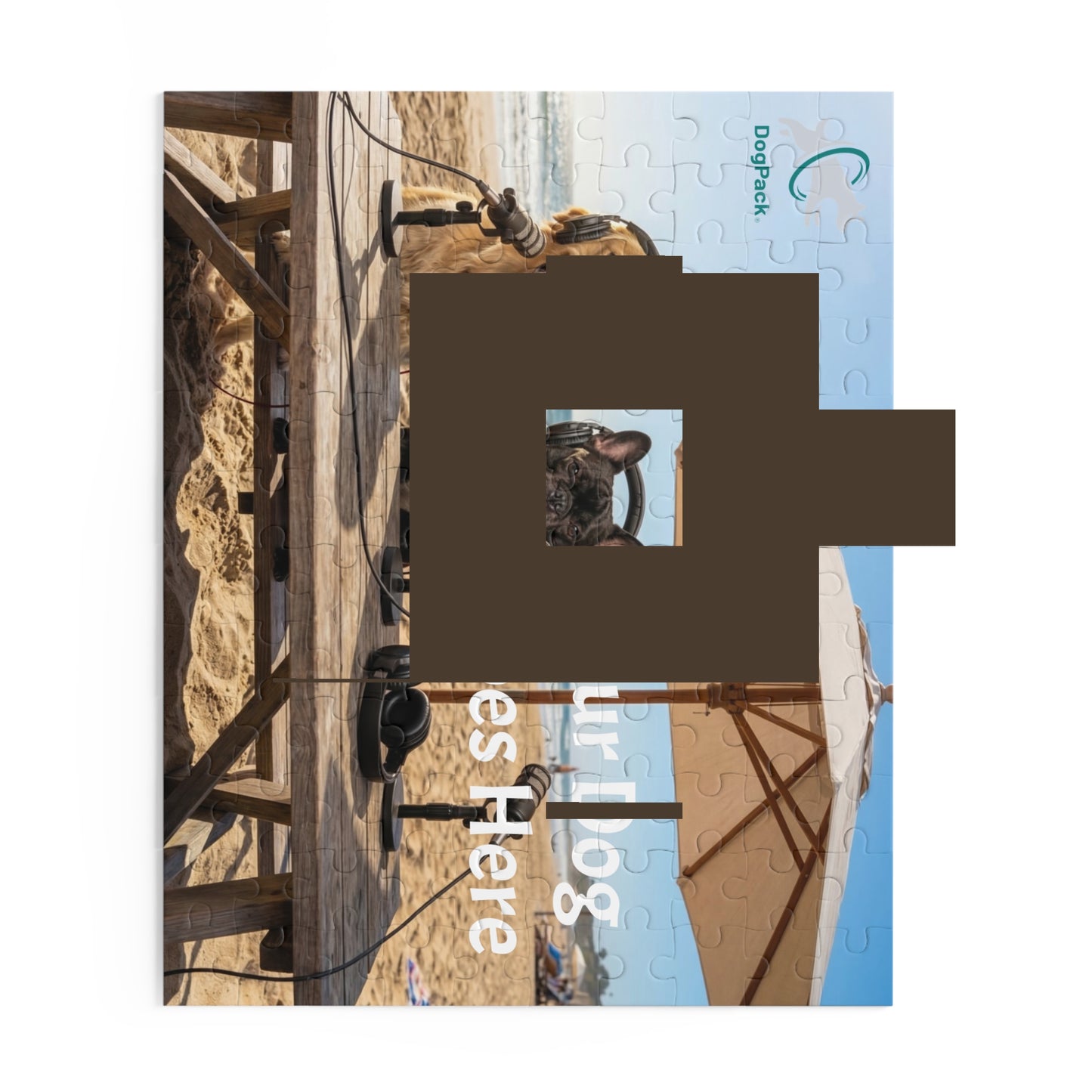 Goldie & Frenchie Custom Puzzle - Send in your pic, on the beach! - 120/252/500-Piece Jigsaw