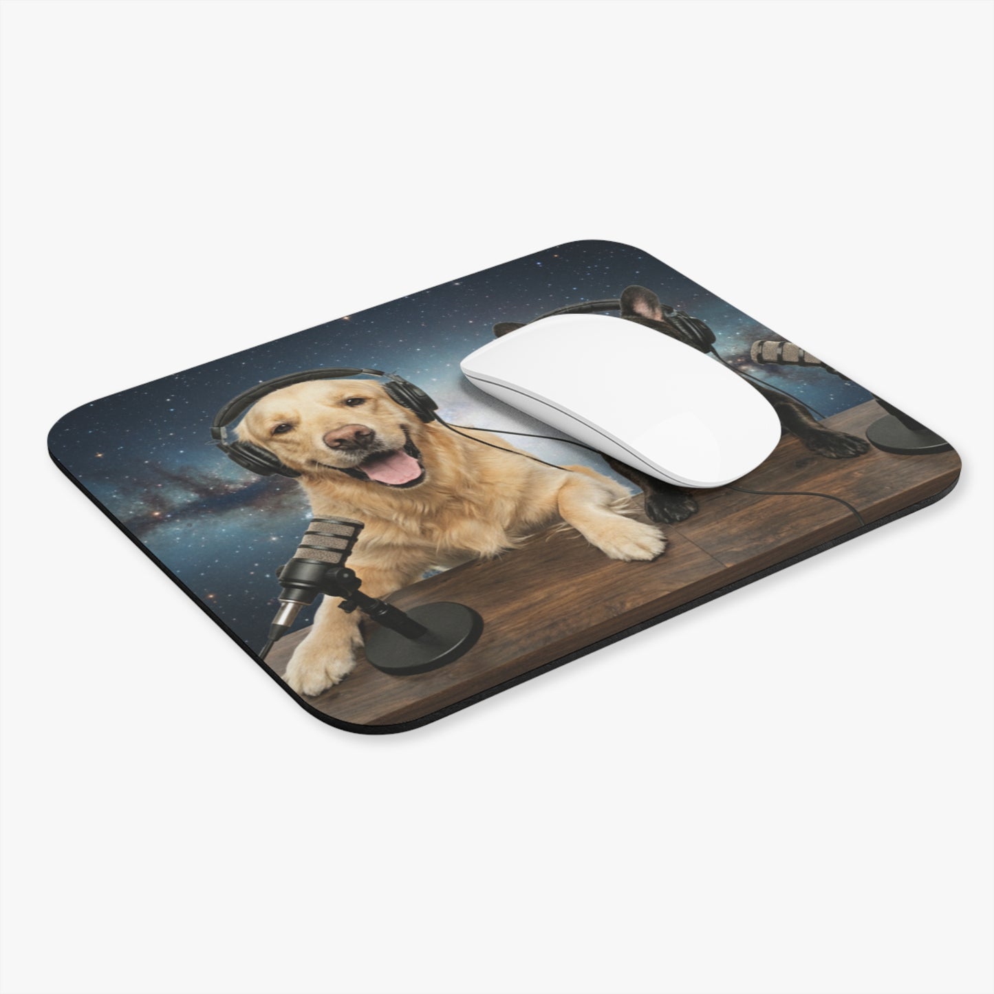 Goldie & Frenchie Mouse Pad — Dogs Broadcasting from Space