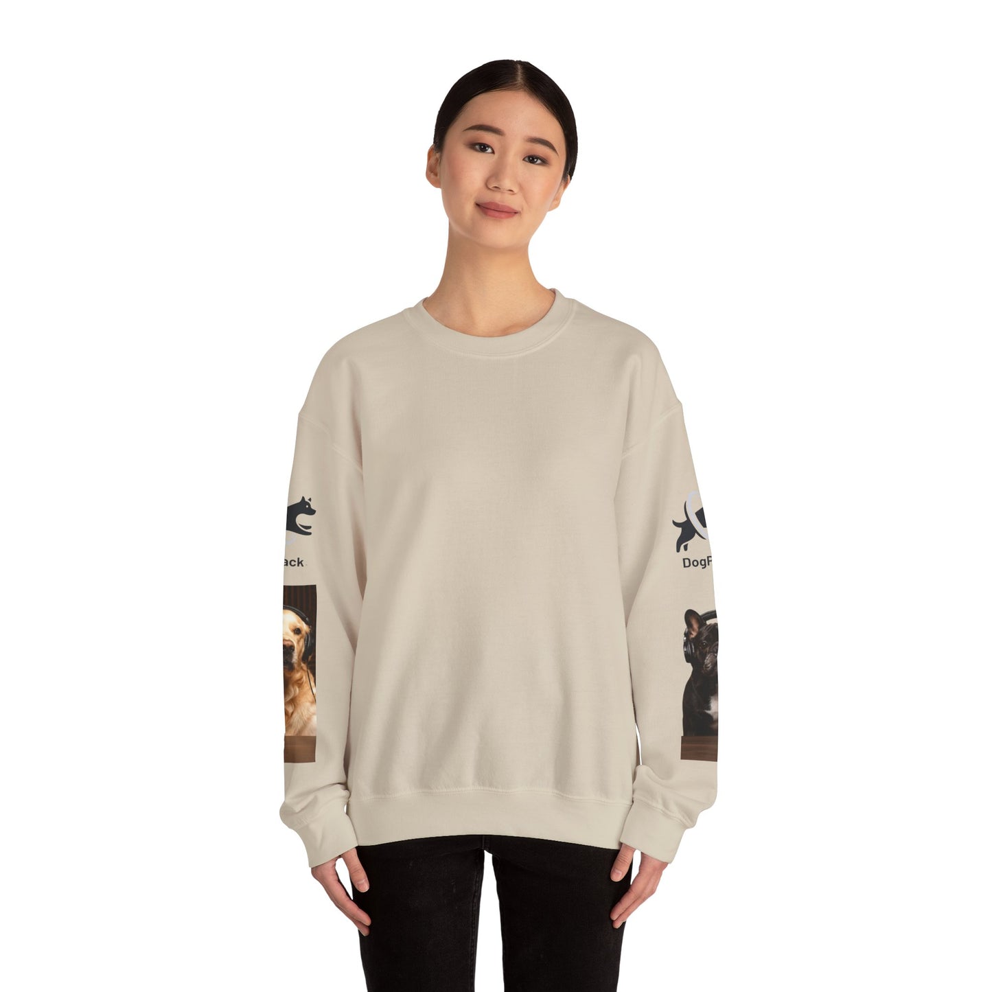 Goldie & Frenchie Have your Back Crewneck and Printed Sleeves