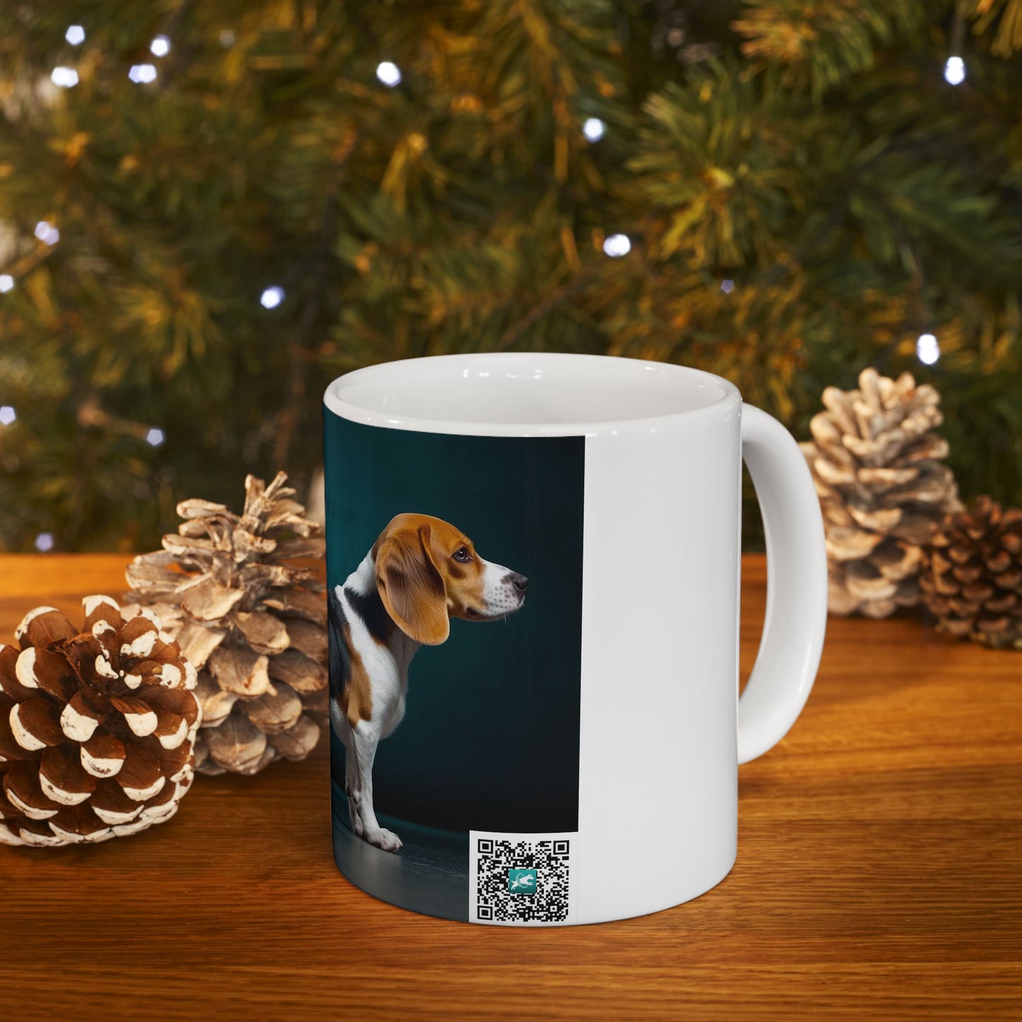 Beagle Dog Ceramic Mug — Cute Pet Portrait Coffee Cup (11oz & 15oz)