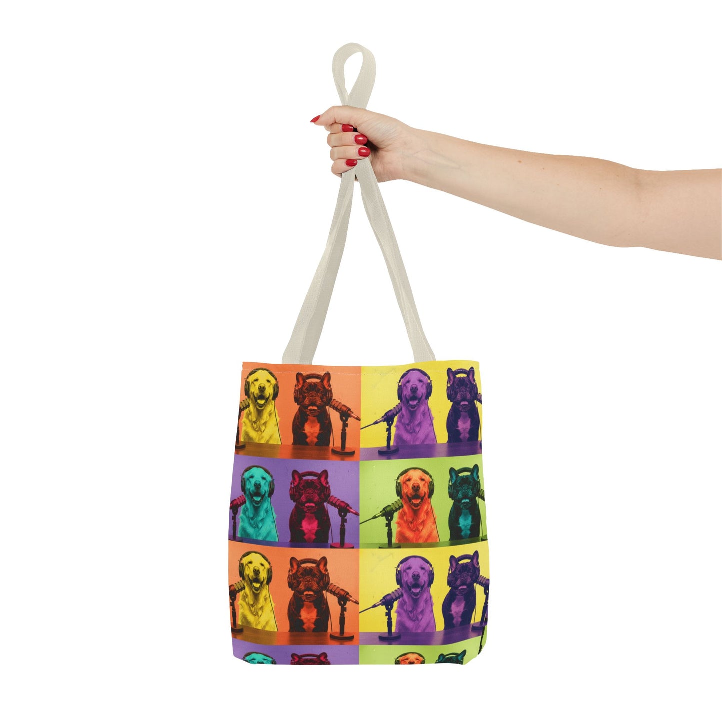 Goldie & Frenchie Pop Art Warhol Inspired Tote Bag - Choose your handle colour