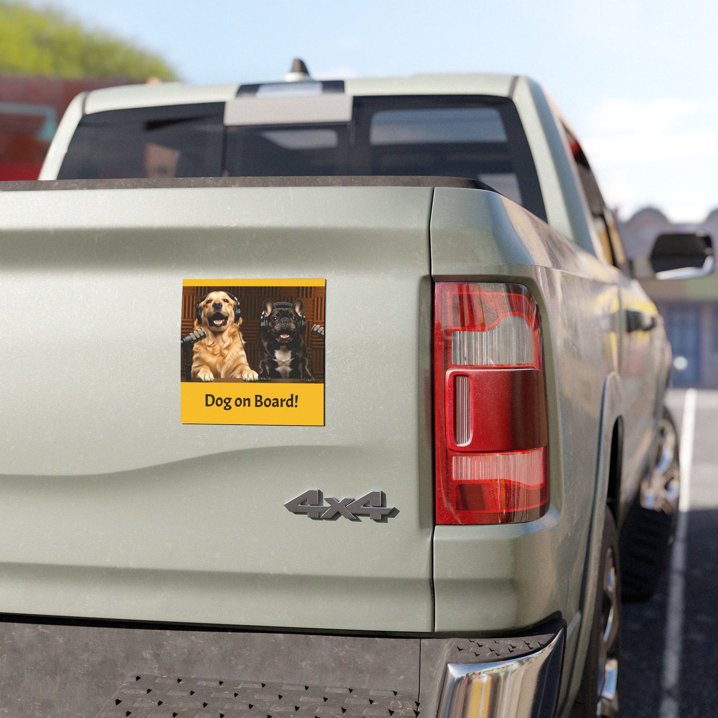 Goldie & Frenchie Car Magnet — "Dog on Board!"