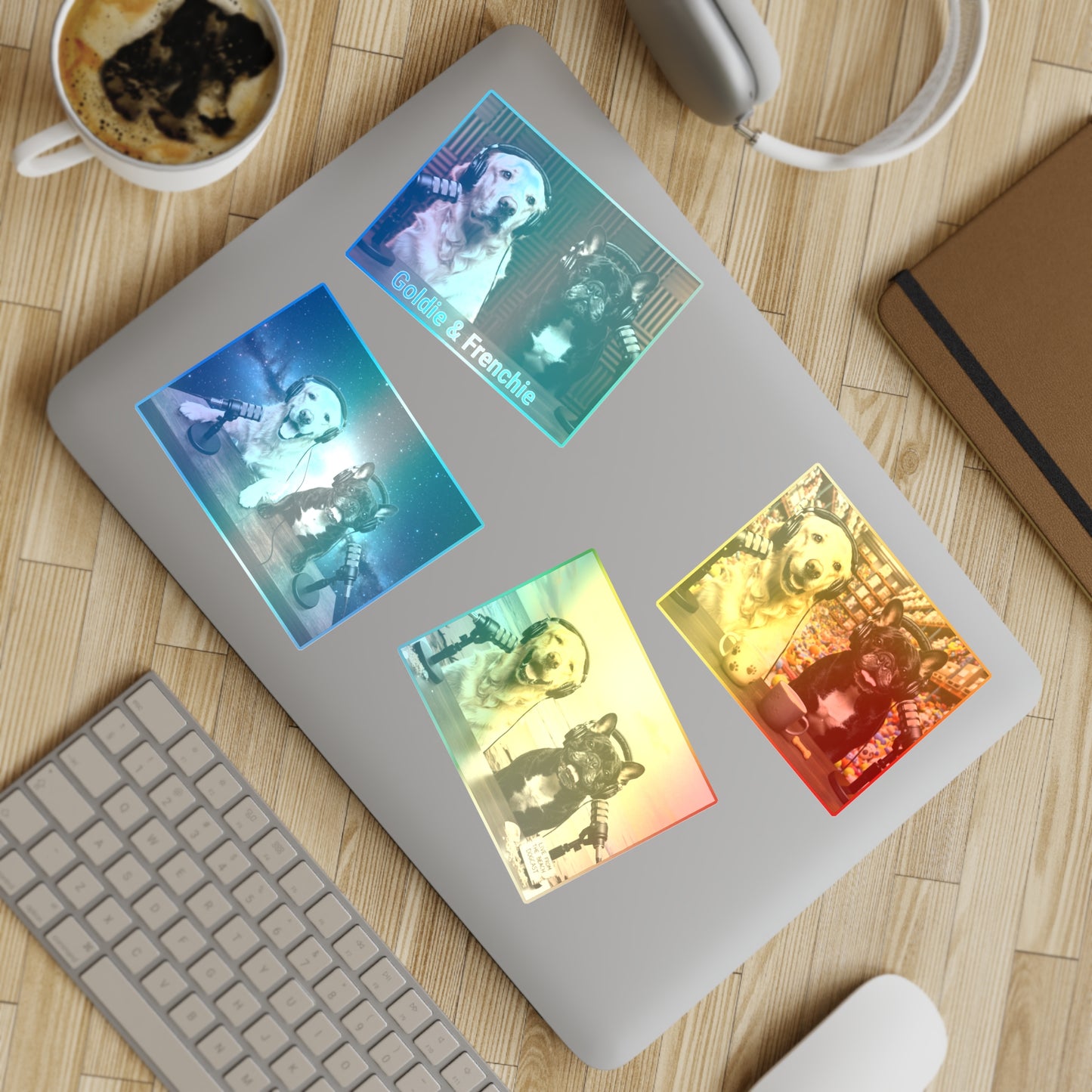 Goldie & Frenchie Sticker Sheet 40 Pack — 10 sheets of 4 stickers per sheet - Best Selling Designs