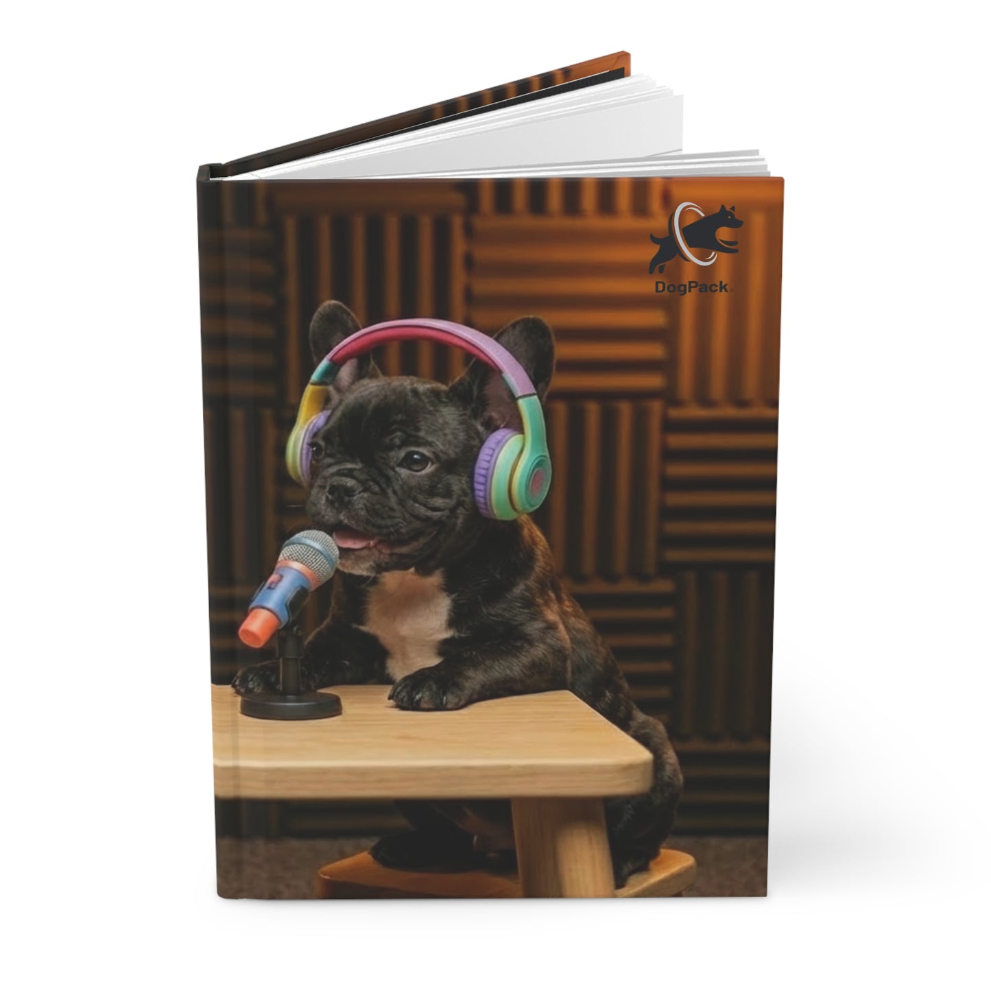 Baby Goldie & Frenchie Puppies In The Studio, Perforated, Lined, Notebook