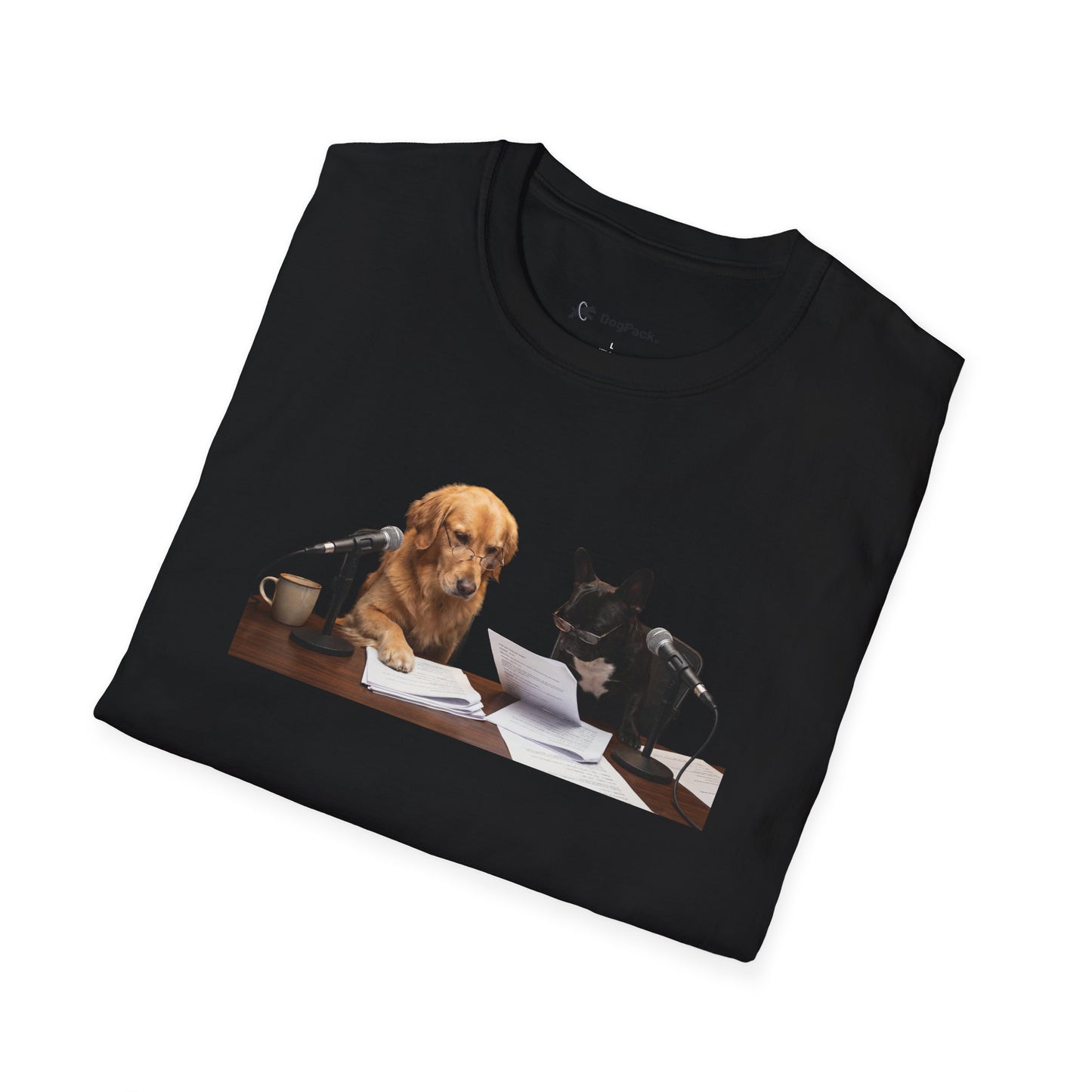 Goldie & Frenchie 'Reading over the Script' Graphic Softstyle T-Shirt - Unisex