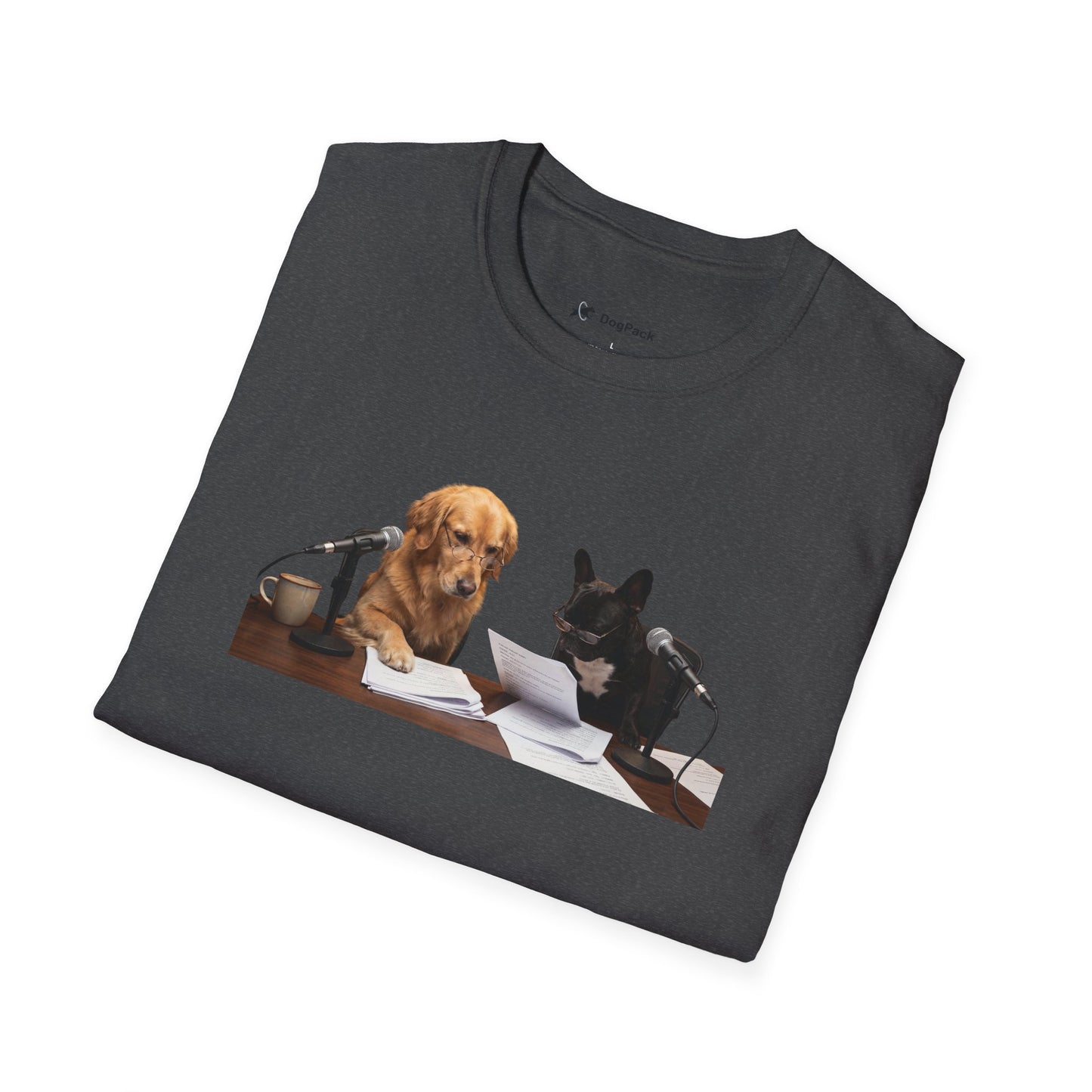 Goldie & Frenchie 'Reading over the Script' Graphic Softstyle T-Shirt - Unisex